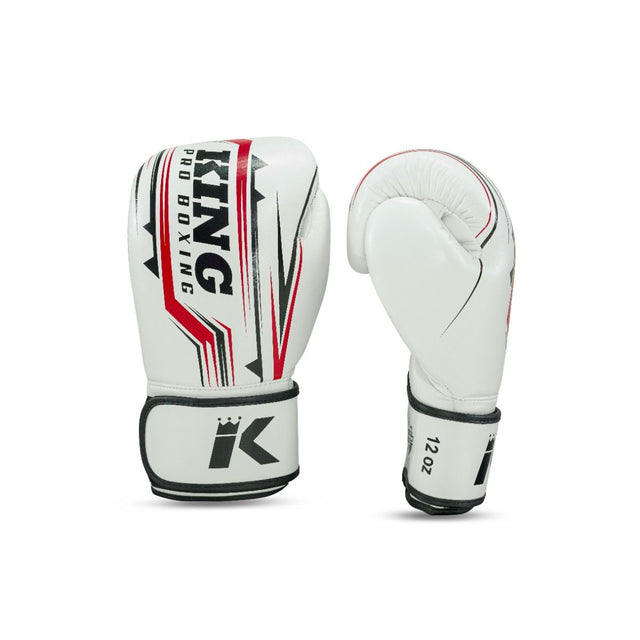 Guantes de boxeo King Pro Boxing BG Spartan – Blanco/Negro/Rojo