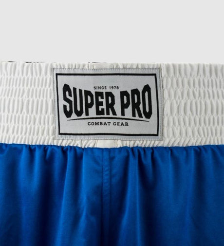 Calções de boxe Super Pro Club – Azul/Branco