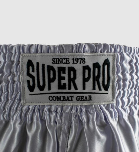 Calções de kickboxing Super Pro Brave – Branco/Preto