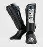 Super Pro Kickboks Skinnebensbeskyttere Protector - Sort/Hvid - Skinnebensbeskyttere