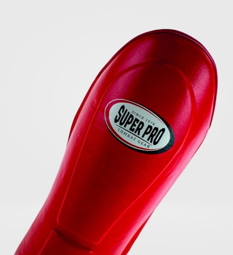 Caneleiras Super Pro Thai Pro Pele – Vermelho – Caneleiras