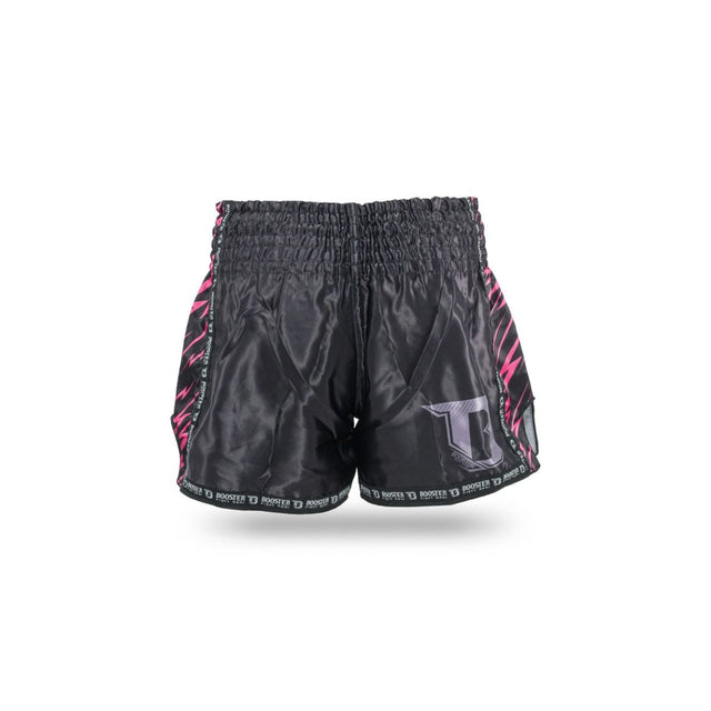 Booster Kickbox-Shorts Combat Kinder – Schwarz/Rosa