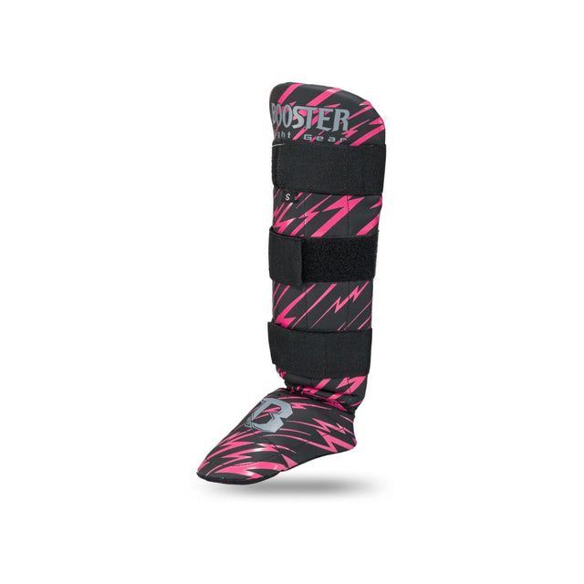 Paratibie da kickboxing Booster Combat Bambini – Nero/Rosa
