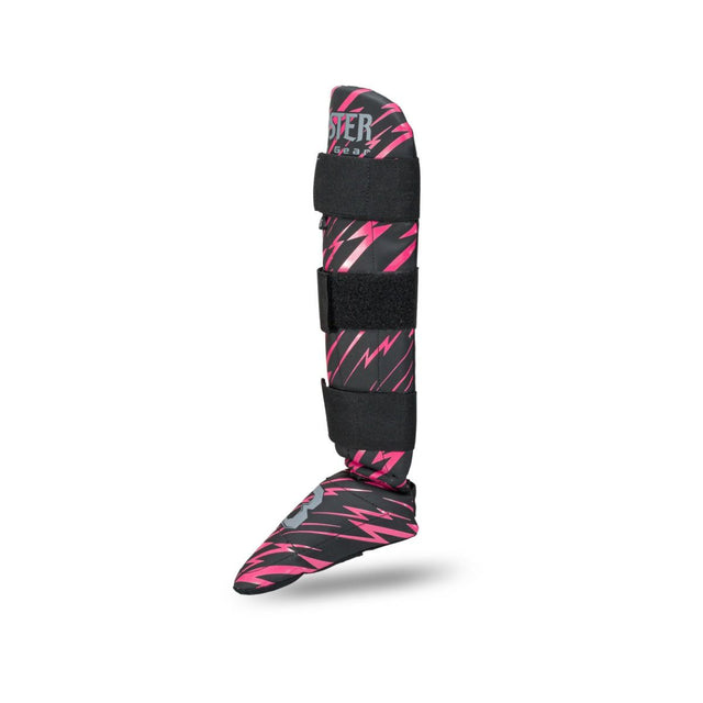 Paratibie da kickboxing Booster Combat Bambini – Nero/Rosa