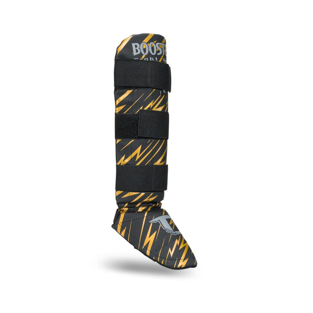 Protège-tibias de kickboxing Booster Combat Enfant – Noir/Jaune