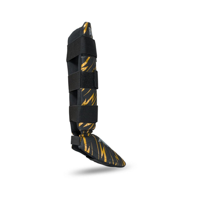 Protège-tibias de kickboxing Booster Combat Enfant – Noir/Jaune