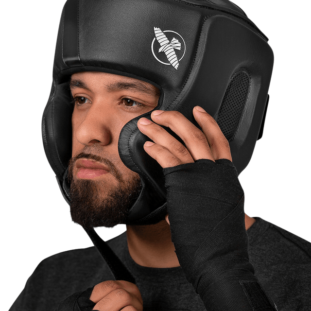 Casque de boxe Hayabusa T3 avec protection des pommettes – Noir