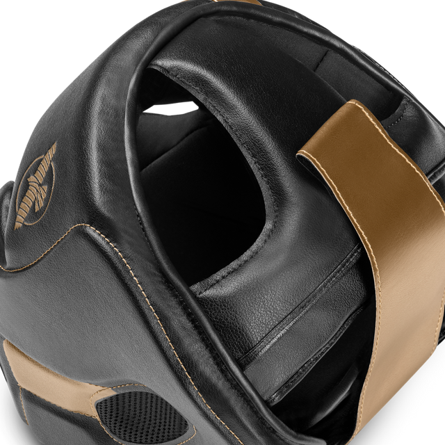 Hayabusa Hoofdbeschermer T3 met wang bescherming - Zwart/Goud