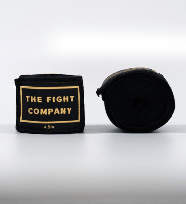 Bandaje de box TFC Premium – Negru/Aur