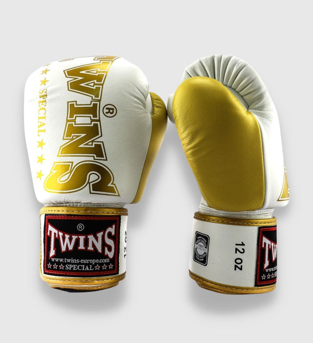 Guantoni da boxe Twins BGVL 8 – Bianco/Oro – Guantoni da boxe