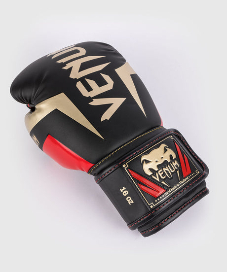 Gants de boxe Venum Elite – Noir/Or/Rouge