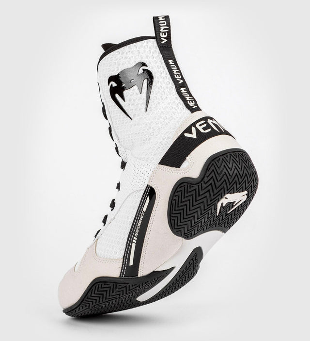 Chaussures de boxe Venum Elite – Blanc/Noir – Chaussures de boxe