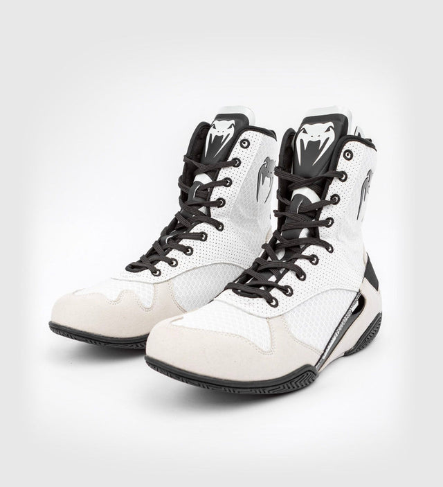 Chaussures de boxe Venum Elite – Blanc/Noir – Chaussures de boxe