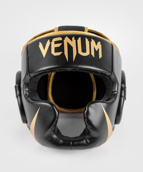 Capacete de boxe Venum Challenger – Preto/Ouro – Capacetes de boxe