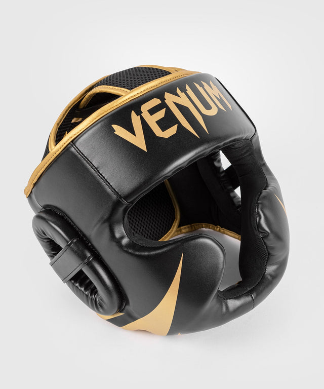 Casco de boxeo Venum Challenger – Negro/Oro – Cascos de boxeo