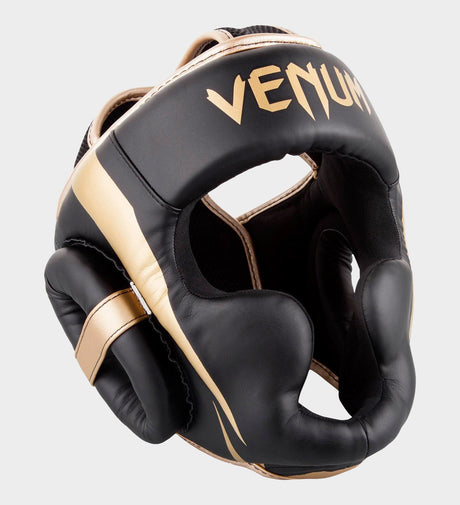 Capacete de boxe Venum Elite – Preto/Ouro – Capacetes de boxe