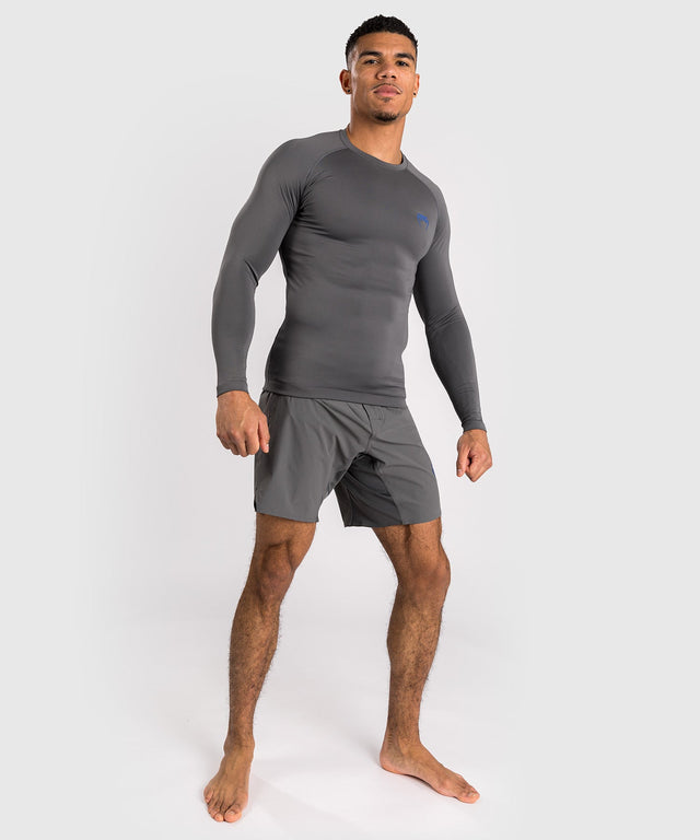Rashguard Venum Contender Długie Rękawy – Szary/Niebieski – Rashguard