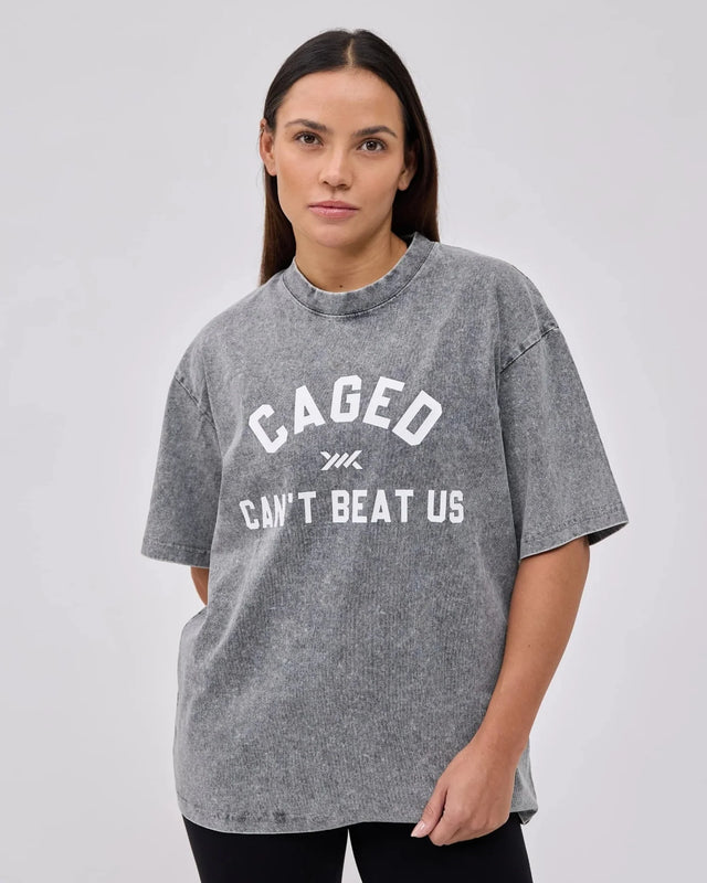 Caged Club T-shirt - Washed Gray